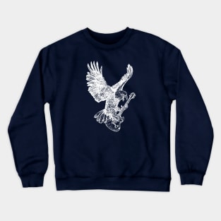 SEEMBO Eagle Playing Guitar Guitarist Musician Music Band Crewneck Sweatshirt